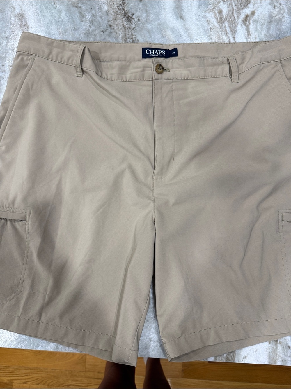 Chaps Men's Tan Cargo Golf Shorts